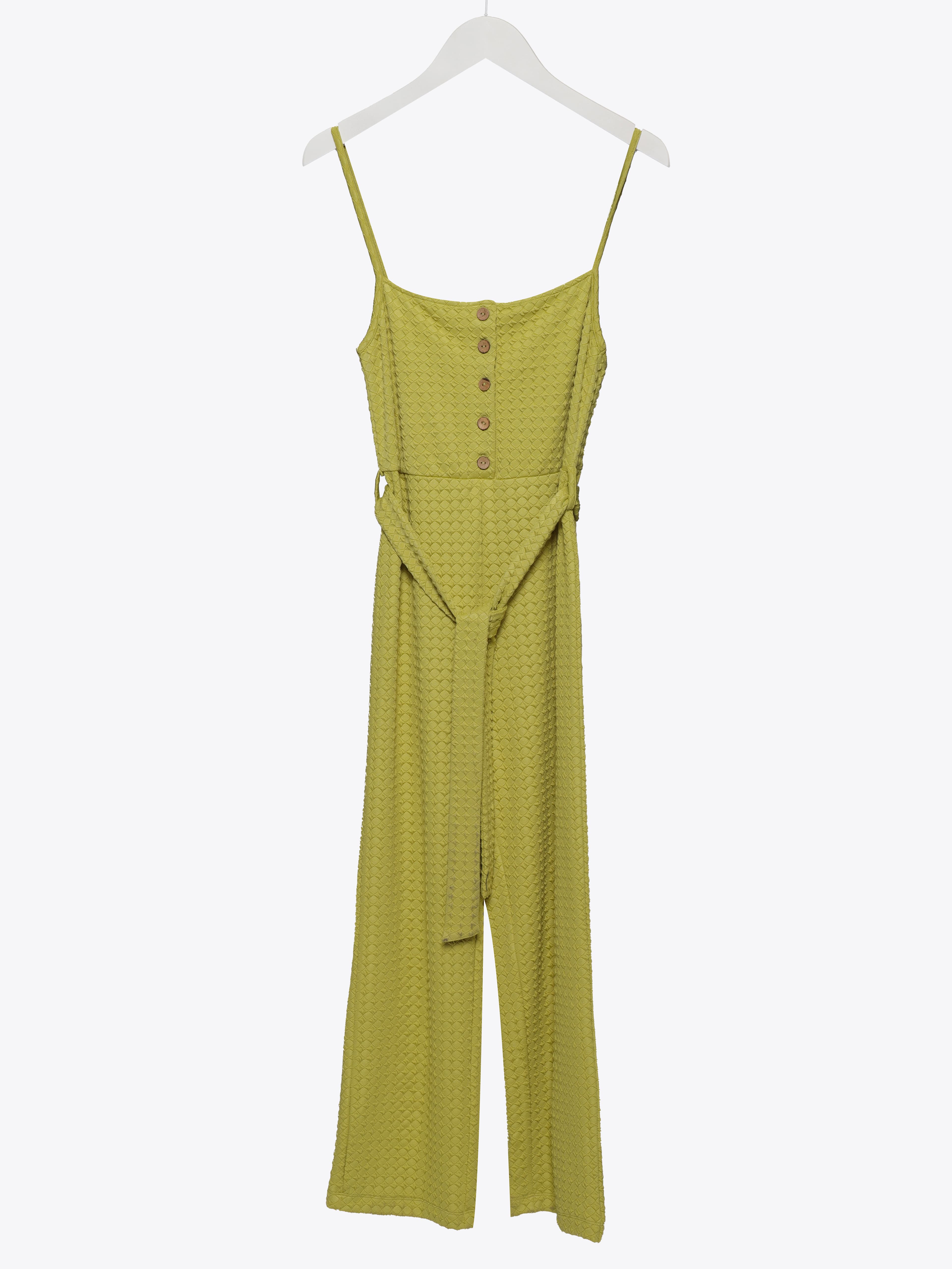 GREEN   JAQUARD JUMPSUIT