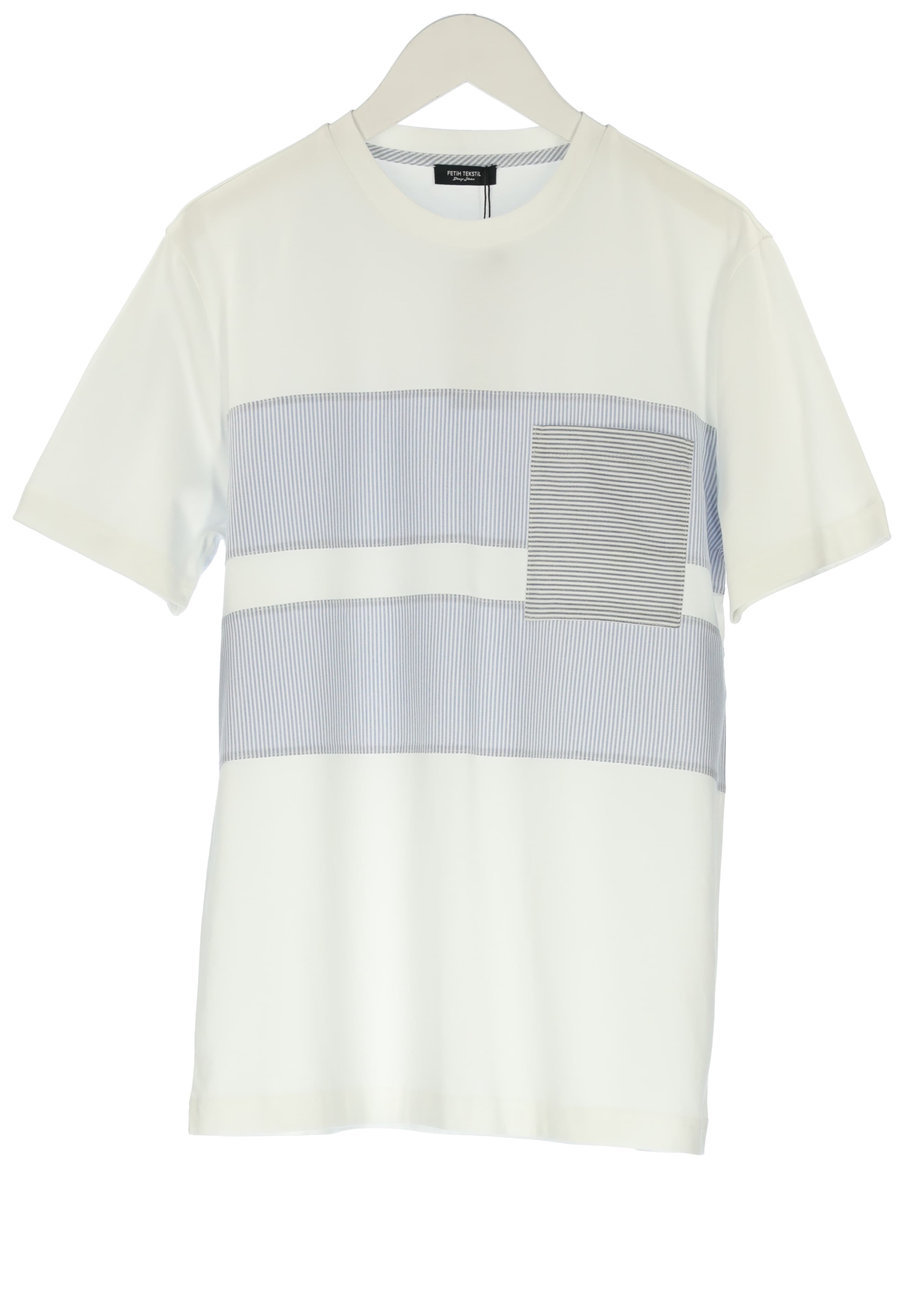 POCKET DETAIL BLOCKED STRIPE T-SHIRT