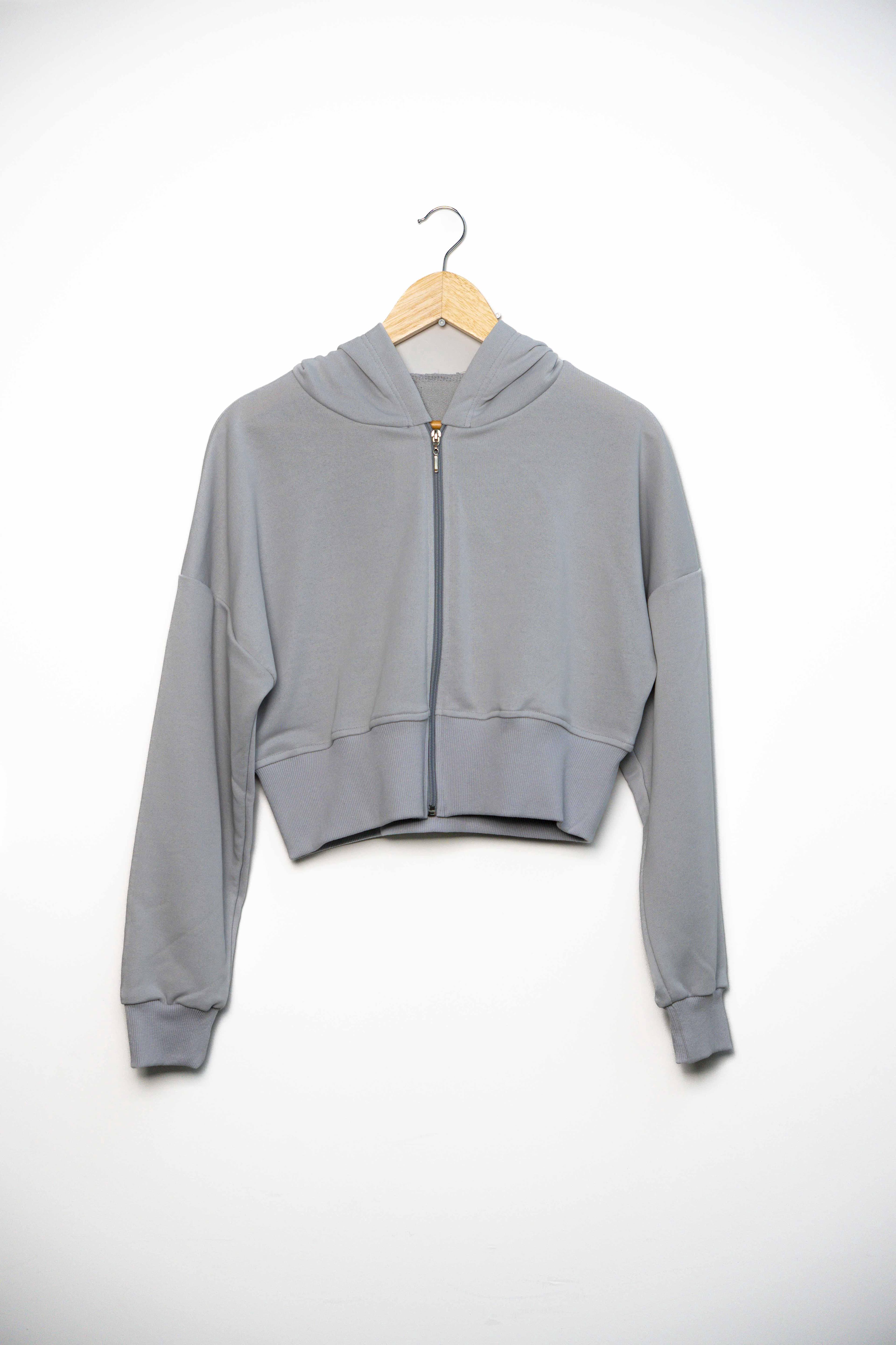 3 ip şardonsuz kapüşonlu kısa sweatshirt