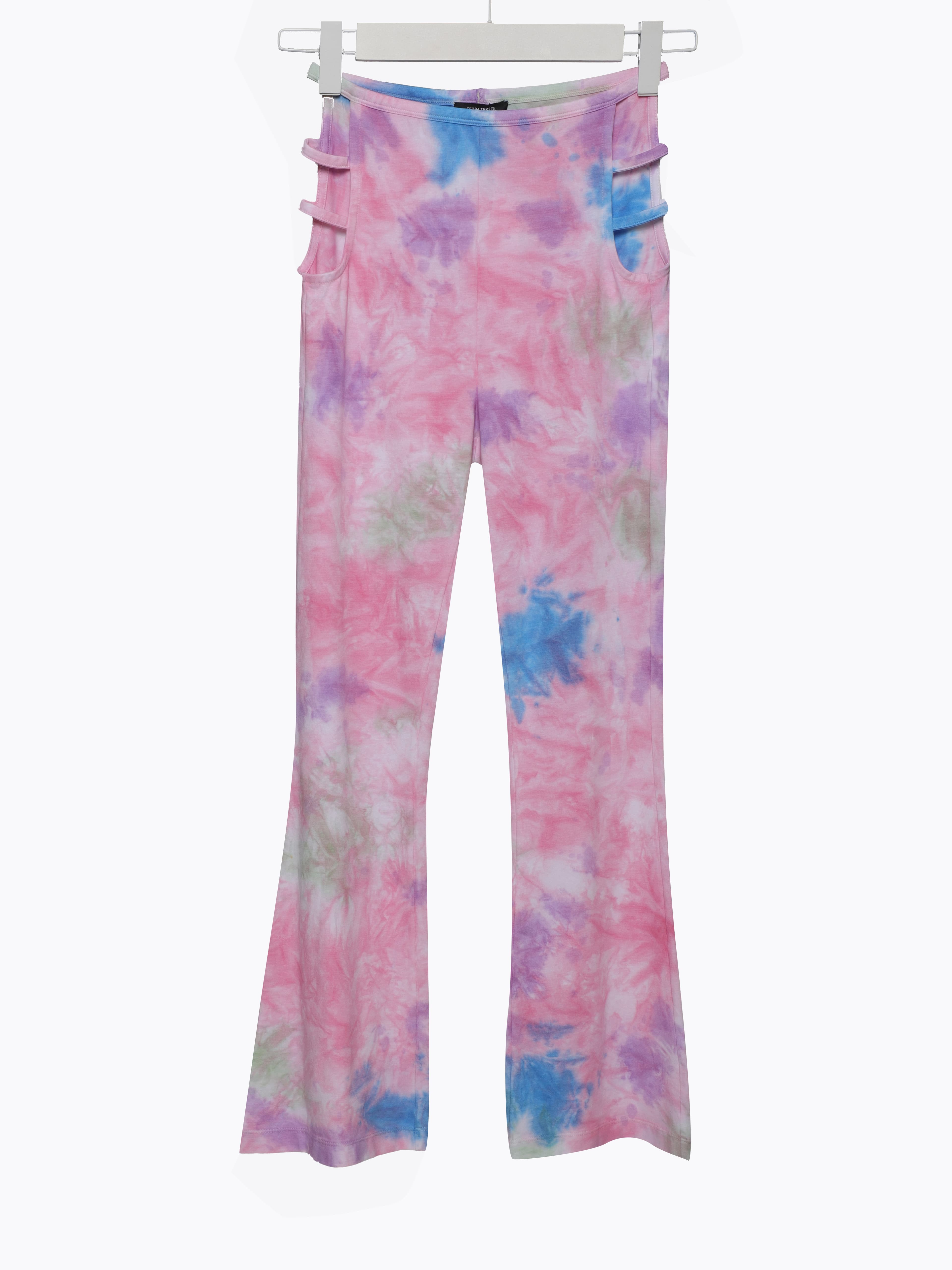 CUT OUT DETAIL TIE DYE PINK FLARE