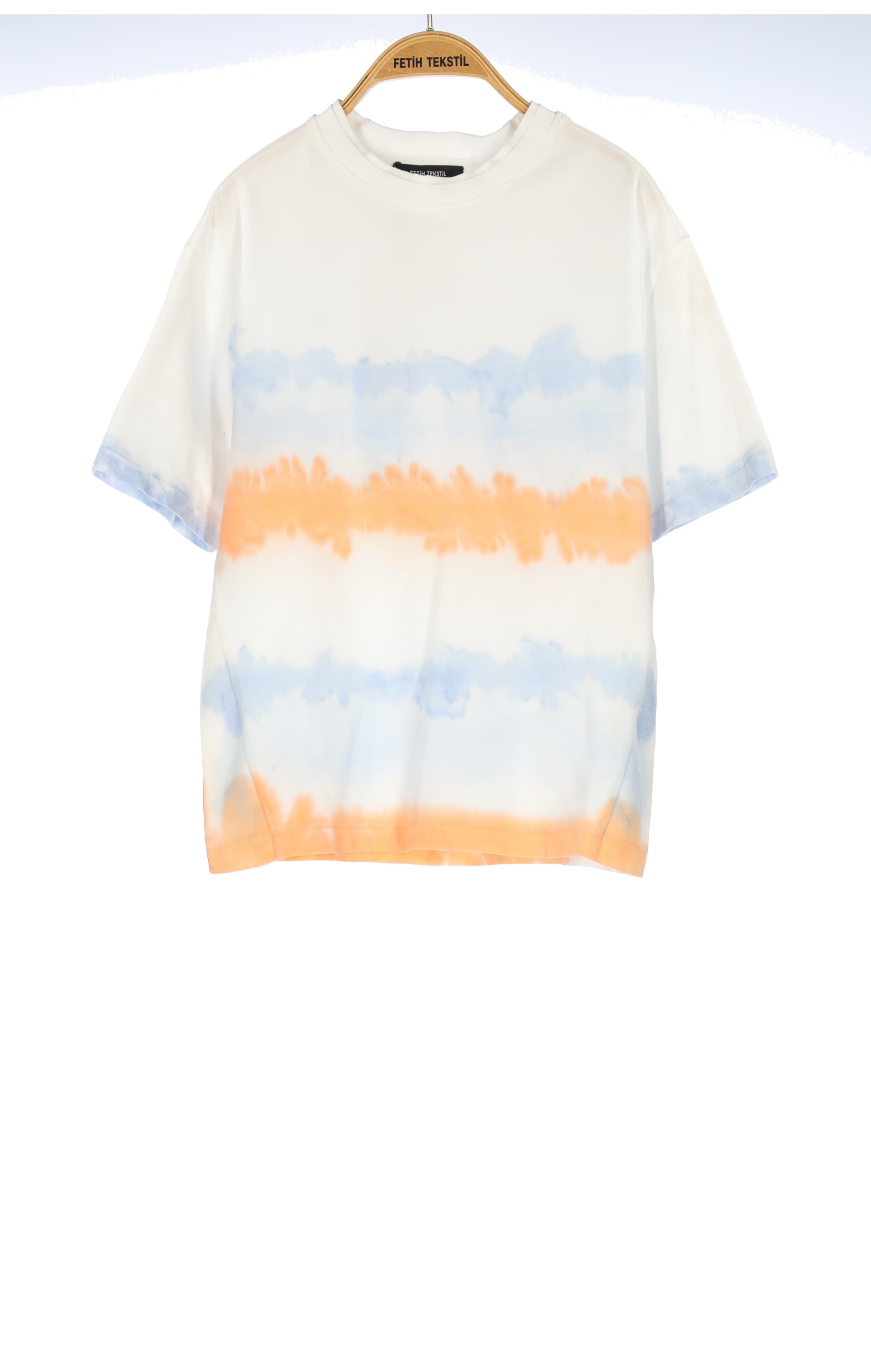 WOVEN DETAILS TIE DYE T-SHIRT