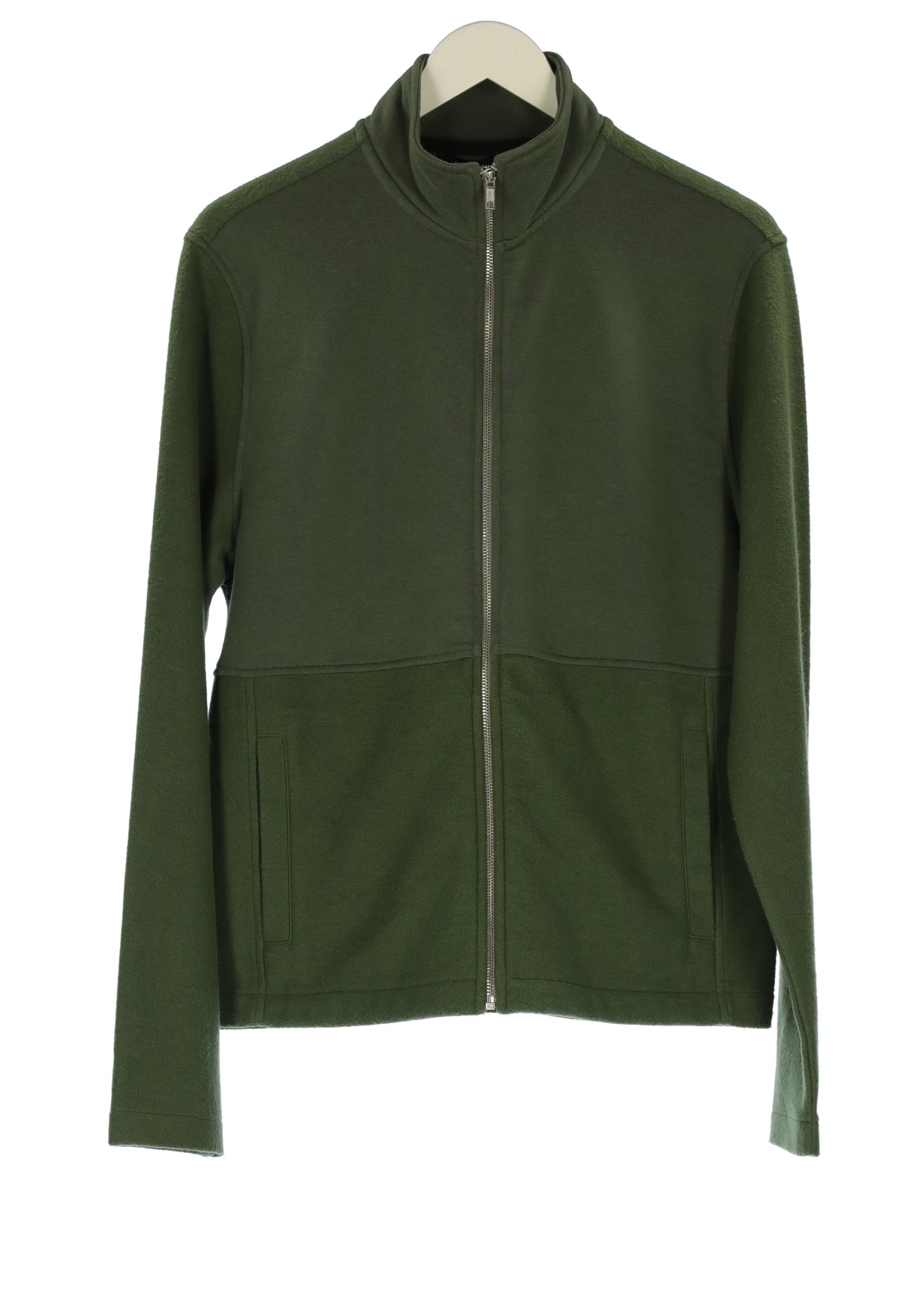 TONAL BLOCKING ZIPPER CARDIGAN