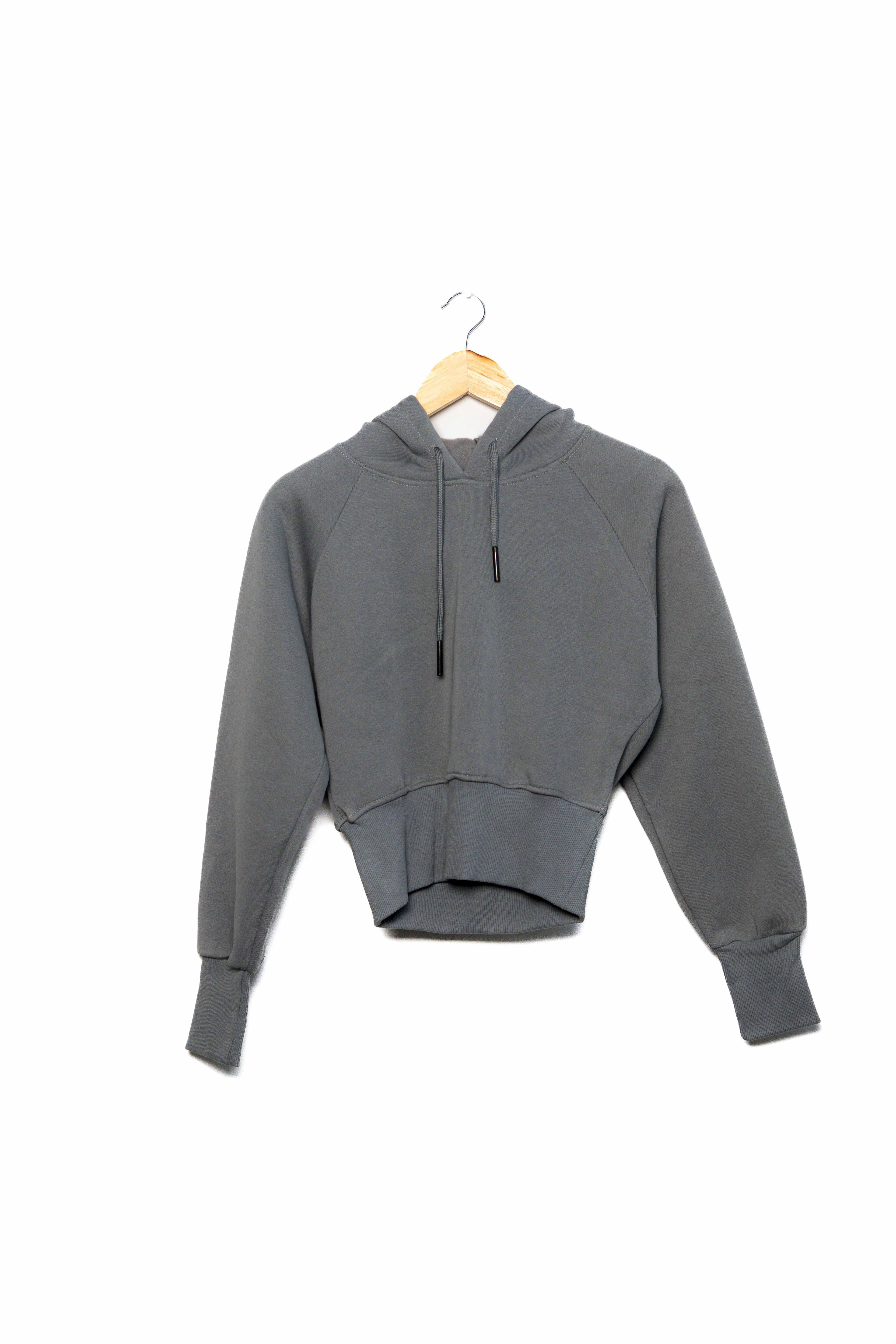 Reglan kol kapüşonlu 3ip şardonlu sweatshirt